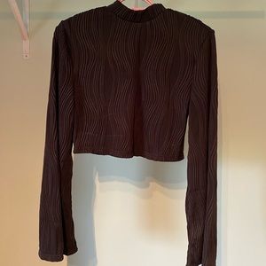 Chandail manche longue noir avec motifs shein